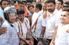 Youth Congress stages protest; demands reduction in petrol prices